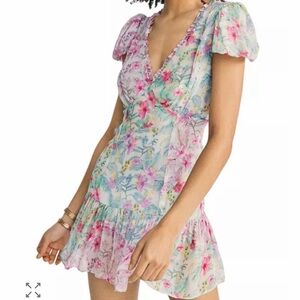 Love Shack Fancy Russ Floral Mini Dress